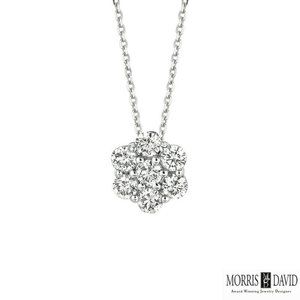 0.33 Carat Natural Diamond Flower Necklace